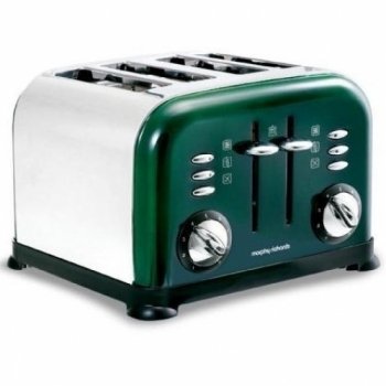 Morphy Richards Accents 44731 4 Slice Toaster, Green