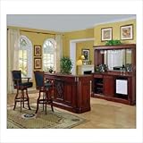 Monticello 30" Leather Swivel Bar Stool in Distressed Walnut [Set of 2]