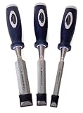 Footprint 89 Series 280311 3-Piece Soft Grip Wood Chisel Set 1/2-Inch, 3/4-Inch, 1-Inch