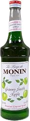 Monin Flavored Syrup, Granny Smith Apple, 33.8-Ounce Plastic Bottles (Pack of 4)