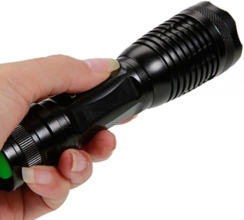 Tactical E6 XML T6 1800Lumen 5 Modes Focus Flashlight Torch With 18650/16340 Charger and 18650 Battery