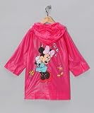 Disney Minnie Mouse Girl's Pink Rain Slicker Size Small 2/3 Medium 4/5 and Large 6/7