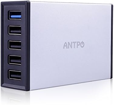 Quick Charge 3.0 ANTPO 40W USB Charger with 5-Port(1xQuick Charge Port,4xSmartIC Port) Rapid Charger USB Desktop Charging Station Dock for iPhone iPad Samsung HTC Nexus and other USB Devices