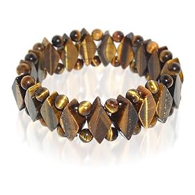 Tiger Eye Gemstone Stretchable Charm Bracelet by Australian Tiger's Eye