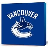 NHL Vancouver Canucks Dark Logo Canvas Print (12 x 12)