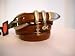 Brown Leather Christian Belt with Cross and Fish Charms (XL)