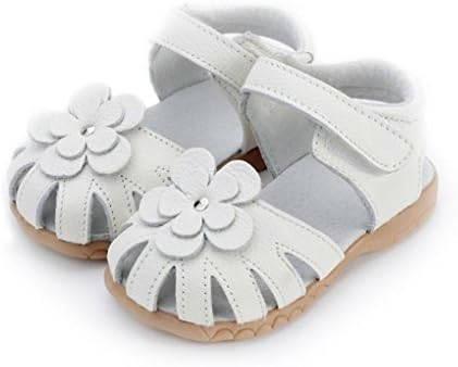 Baby Girl's New Fashion Leather Flower Non-slip Flat Sandals (US 9)