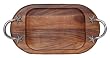 Wood Rustic Star Oval Serving Tray 20.5"L x 10"W