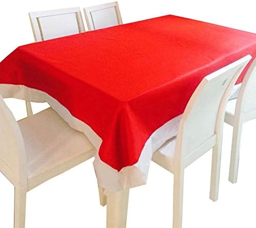 DreamMade Christmas Red Tablecloths Square Table Cove (132178cm) (132178cm, Red)