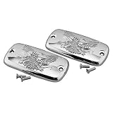 04-09 HONDA VTX1300C: SHOW CHROME MASTER CYLINDER COVERS - FREE SPIRIT by Show Chrome