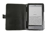 Produkt-Bild: Navitech Schwarze Leder Buch Stil Trage Tasche/Cover/Case Mit Flexibelem Leselicht/Nacht Licht F&uuml;r Das Neue Kindle Wi-Fi, 6 Zoll 4G Version E-reader Ger&auml;t (October 2011 Ausgabe)