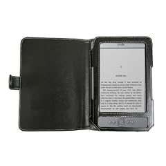 Navitech Schwarze Executive Premium Bycast Leder Flip Buch Trage Tasche/Case F�r Das Neue 6 Zoll Amazon Kindle 4G E-reader Mit Schmalerem und Leichterem Design (October2011 Ausgabe)