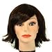 15 Small Darkest Brown Tipped with Dark Auburn all over layer / bangs synthetic wig
