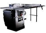 DELTA 36-L31X-U50 X5 10-Inch Left Tilt 3 Horsepower Cabinet Saw with 50 Unifence, 2 Cast Iron Extension Wings, Table Board, and Legs, 230-Volt 1 Phase