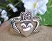 Sterling Silver Mens Celtic Claddagh Band Ring (Size 14,15)