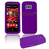 Purple Silicone Skin Cover for Nokia 5530 XpressMusic Protector Case