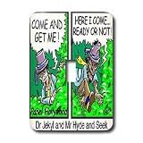 Londons Times Funny Society Cartoons - Dr. Jeky l And Mr. Hyde And Seek - Light Switch Covers - single toggle switch