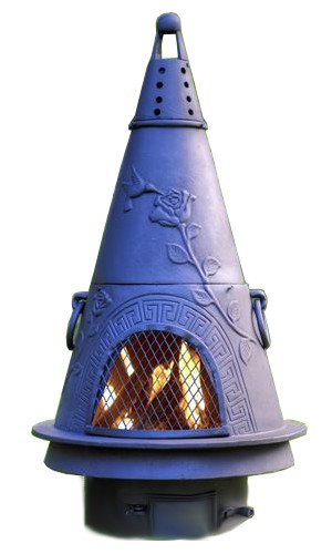 The Blue Rooster Pine Chiminea in Antique Green | Best Prices