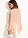 SheIn Women's Crisscross V Neck Bell Sleeve Split Back Blouse - Pink Medium