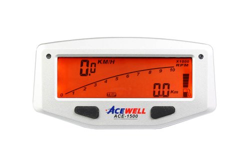 Acewell ACE-1500A Orange Digitaler Motorrad Tachometer mit Balkengrafik Drehzahlmesser, Ta Preisvergleich