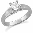Platinum Diamond Engagement Ring - 0.50 Ct.