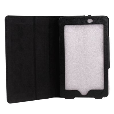 Black PU Leather Case w/ Stand Compatible w/ Acer A100