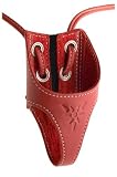 Starburst Red Leather Phone Thong phone case for small phones
