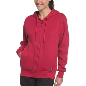Dickies Women's Fleece Hooded Jacket Reverses To A Warm Thermal Knit Hoodie