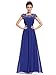 Ever-Pretty Womens Cap Sleeve Lace Neckline Ruched Bust Evening Gown 09993