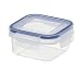 Emsa Clip & Close 10-Ounce Shallow Square-Shaped Transparent Food-Storage Container