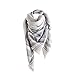 Surblue Warm Stylish Elegant British Style Color Blocking Plaid Shawl Scarf Blanket, Grey
