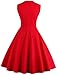 LUNAJANY Women's Rockabilly Vintage Polka Dot Pin up Swing Cocktail Party Dress