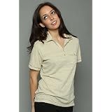 Alternative Apparel The Berke Urban Polo in Eco Maize,Tops (S S) for Women by Alternative