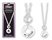 Sister Circle & Heart Cut Out Silver Toggle Charm Necklace w/ Verse