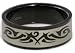 Jewelry : Blackline Tribal Design Stainless Steel Ring by BodyPUNKS (RBS-032)