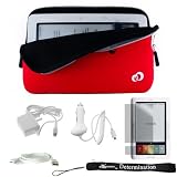 Kroo Glove Sleeve Cover Case with extra pocket For Barnes & Noble Nook E-Reader + Includes a 4-Inch eBigvalue Determination Hand Strap