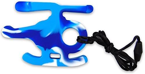 Teething Necklace - Blue Swirl Helicopter Is Soft to the Touch and Gentle on Baby's Gums, Yet Firm to Withstand Chewing. Clasps Great to Car Seats or Strollers for Hanging Accessory When Mom Can't Be Right There. Goes Great with Rattles, Toys, and Other Baby Items to Create the Perfect Baby Shower Gift Set or Basket. Excellent Pain Relief Treatment for Children's Oral Discomfort.