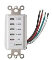 Woods 59007 30-Minute Decora Style 30-15-10-5 Minute Preset Wall Switch Timer (White)
