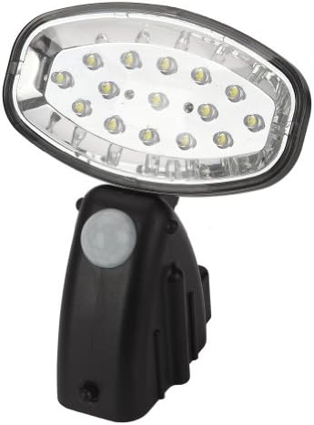 Floon(TM) 15 LED Solar Power Rechargeable Motion Sensor Security Light Graden Shed New Black