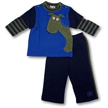 LeTop Infant Boys Blue Pant Set ~ Big Dragon