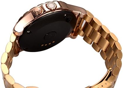 Reker Smart Watch No.1 Sun S2 Round Screen Bluetooth Watch for Samsung HTC Xiaomi Huawei Iphone 6/5s Ios Android Smartphone (Gold+Iron Brand)