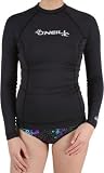 ONeill Wetsuits Womens Basic Skins Long Sleeve Crew, Black, Small