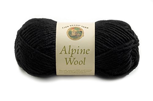 Lion Brand Yarn 822-154E Alpine Wool Yarn, Black Pepper