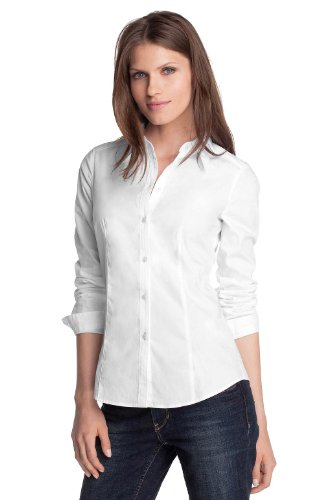ESPRIT Damen Bluse N29303, Gr. 38 (M), Wei (100 withe)