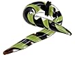 TWISTED GLASS PLUG WITH GREEN AND PURPLE 0g - Sold as a Pair