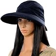 Nsstar Handmade Chic Fashion Ladies Woman Bohemia Bowknot Summer Dual Purpose Two USES Polyester Hat Braid Sun Visor Floppy Fold Summer Swimming Beach Hat (Dark Blue)