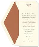 Terra Cotta Ornament Ecru Flat Invitation
