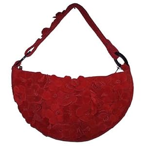 Yen Linh Western Flower Suede Mini Hobo