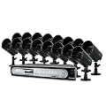 Defender SENTINEL4 Web Ready 16 Channel DVR Security System Digital Video Recorder with 16 Indoor/Outdoor Hi-Res Night Vision Surveillance Cameras