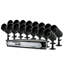 Defender SENTINEL4 Web Ready 16 Channel DVR Security System Digital Video Recorder with 16 Indoor/Outdoor Hi-Res Night Vision Surveillance Cameras